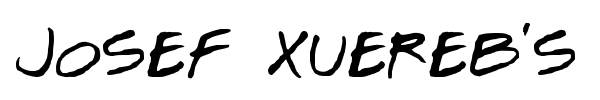 Josef Xuereb's Friends font preview